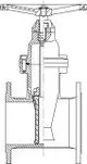 Schnittzeichnung eines Absperrventils, hergestellt von IMI Hydronic Engineering, mit klaren Flanschen und einer Bedienhebelstruktur zur Steuerung des Durchflusses.